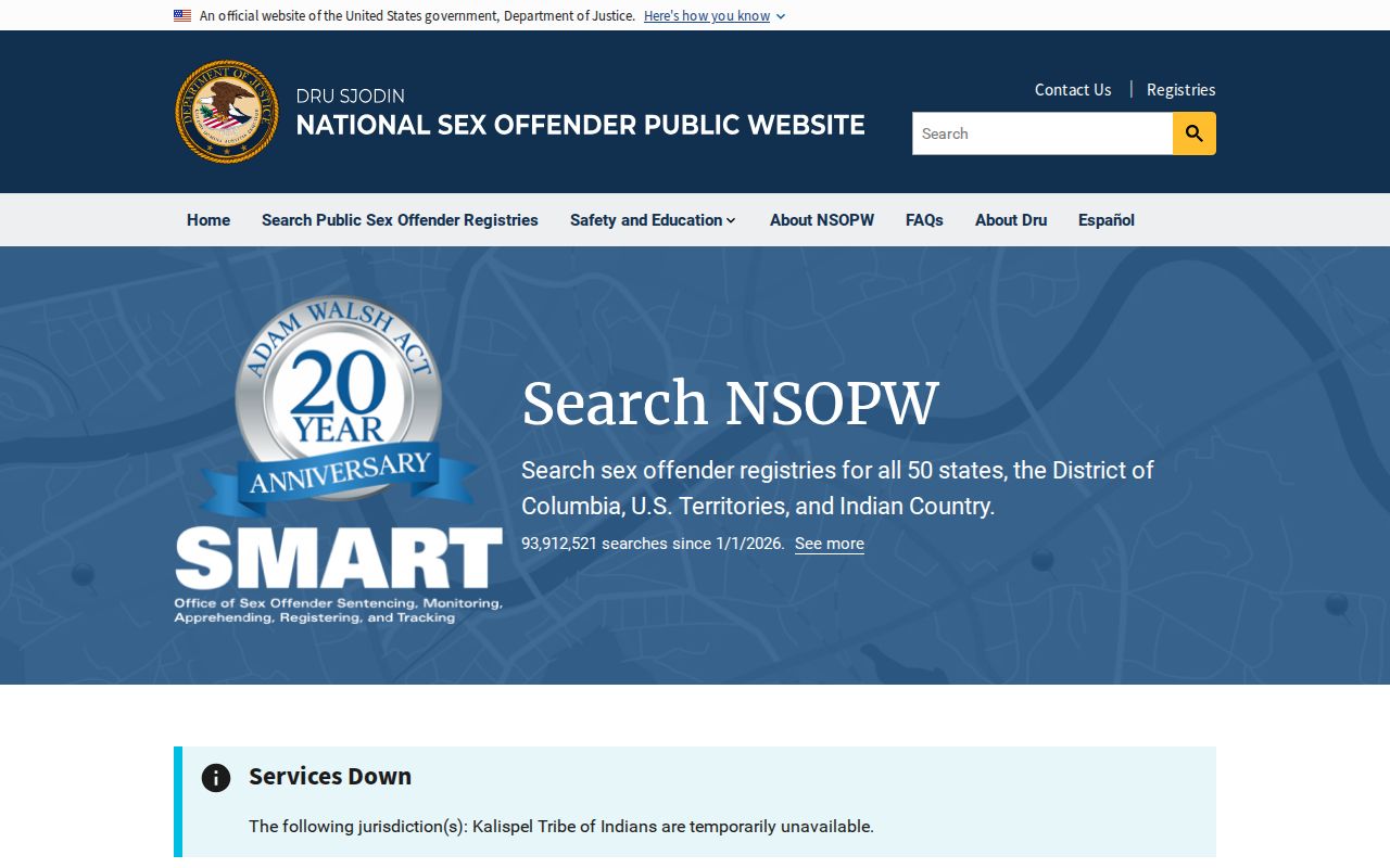 Madison County sex offender search through national NSOPW registry